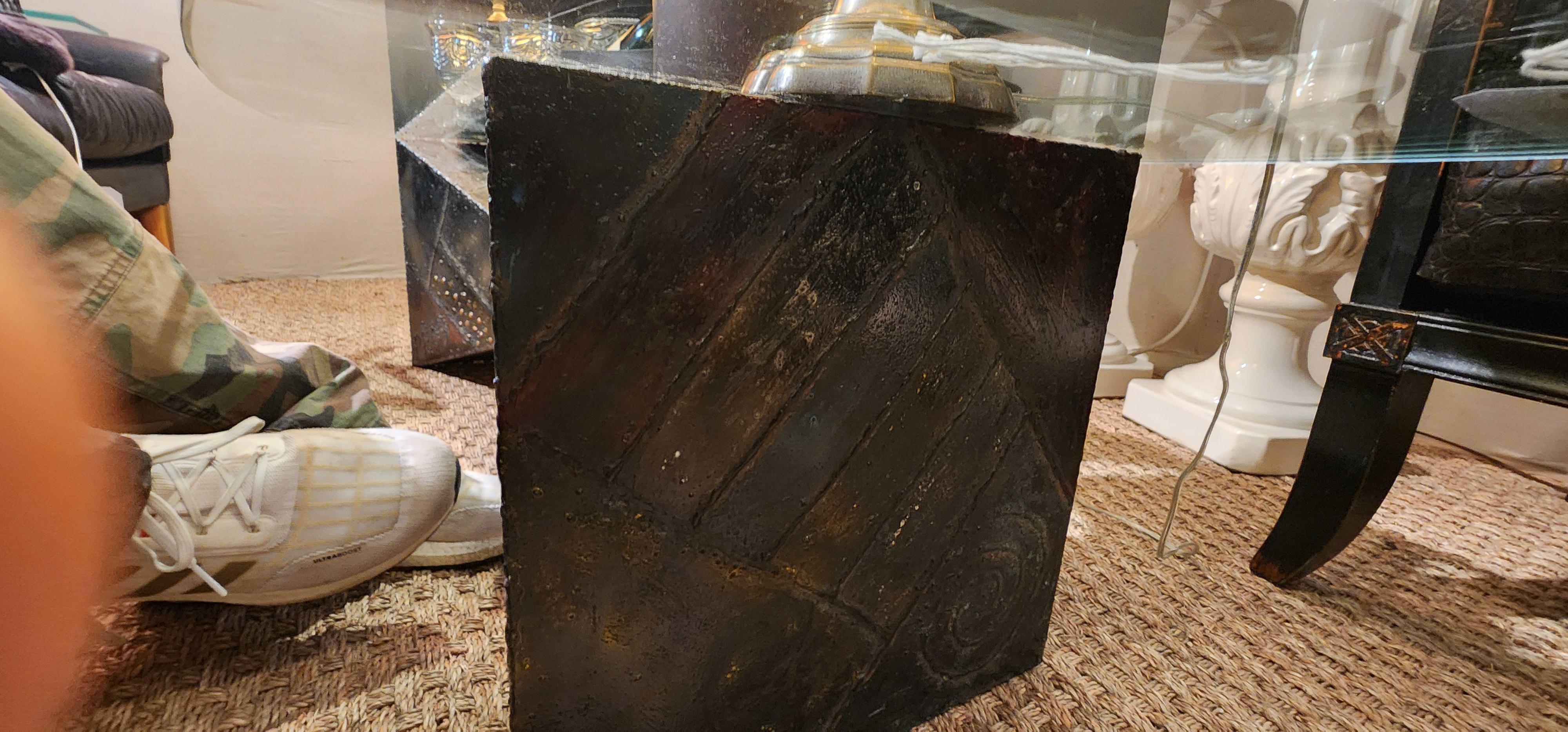 Hand-Crafted Paul Evans Brutalist Cocktail Table 1969 For Sale