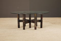 Paul Evans Brutalist Cocktail Tables en acier patiné et bronze, c.C. 1970