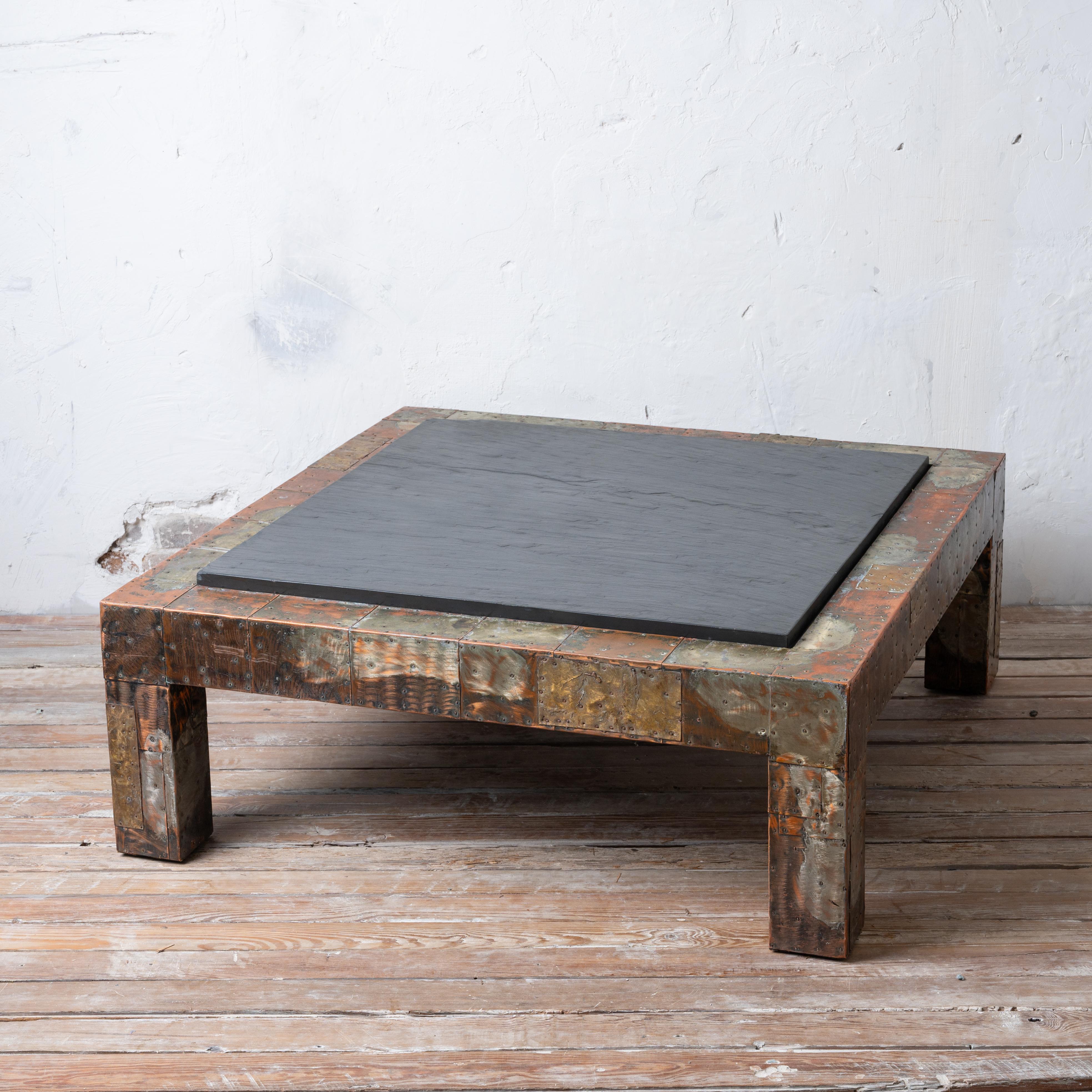 Brutalistischer Couchtisch von Paul Evans im Angebot 6