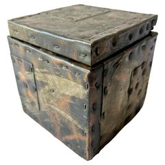 Paul Evans Brutalist Patchwork Metal Cube Box