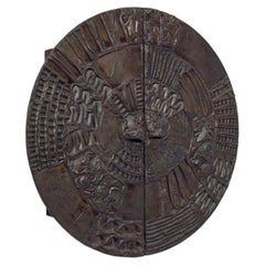 Mueble Bar Seco Brutalista de Bronce Esculpido Paul Evans, Modelo PE-122