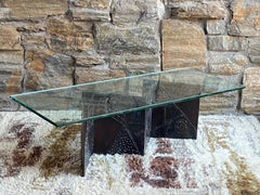 Paul Evans brutalist welded metal patchwork PE-11 zig zag coffee table