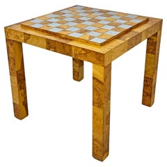 Paul Evans Burl and Chrome Cityscape Game Table & Accent Table, 1970's