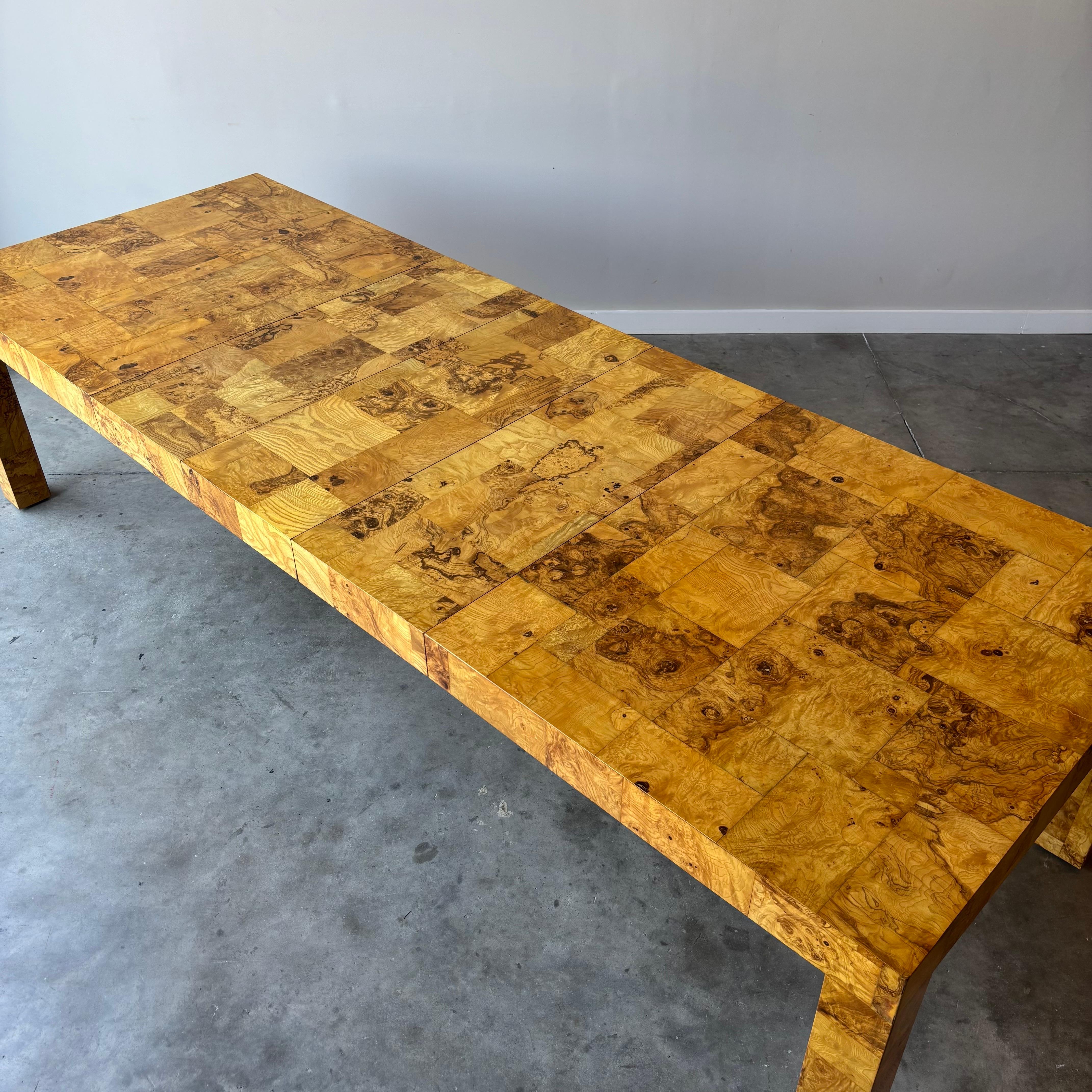 Paul Evans Burl Patchwork Dining Table by Directional For Sale 5