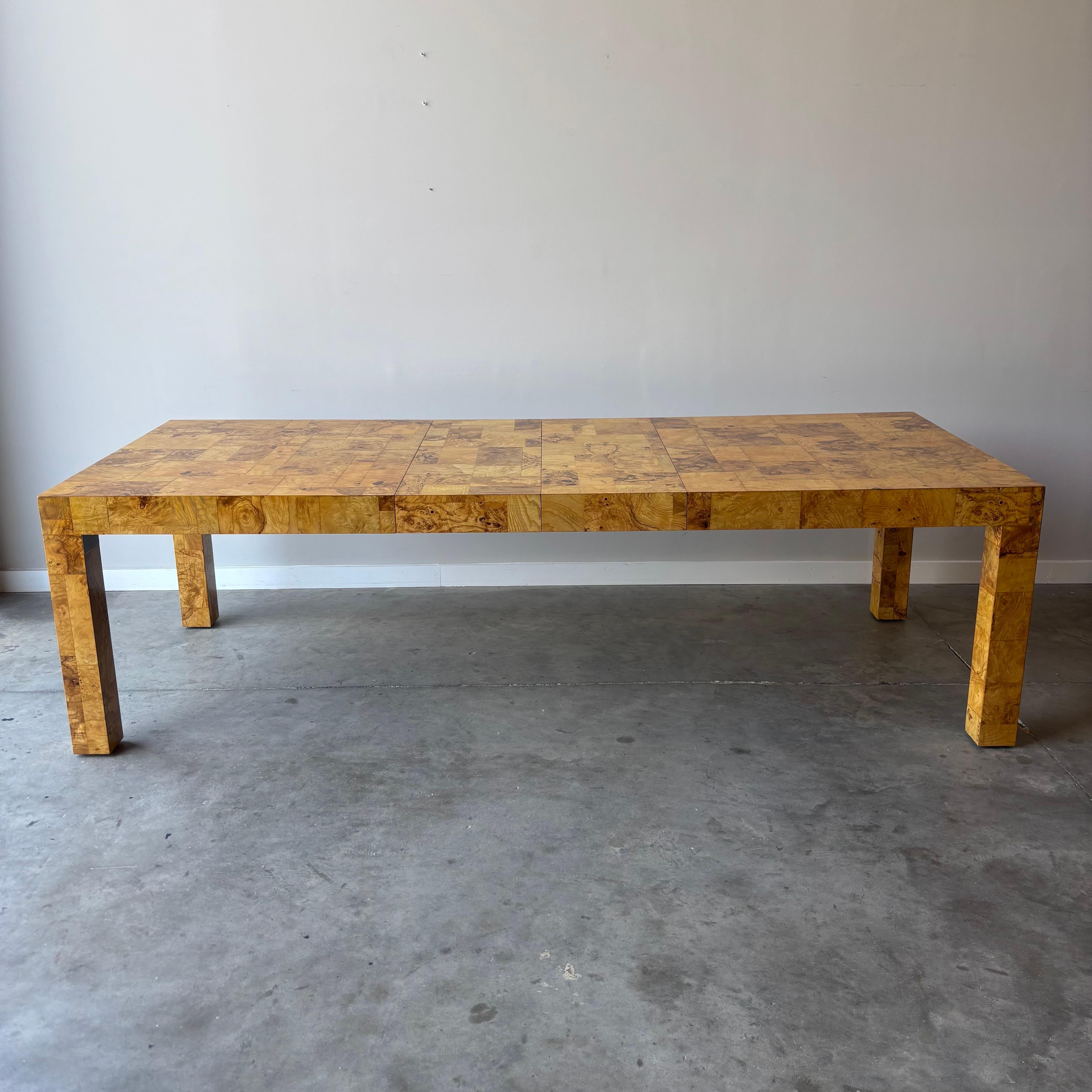 Paul Evans Burl Patchwork Dining Table by Directional For Sale 8