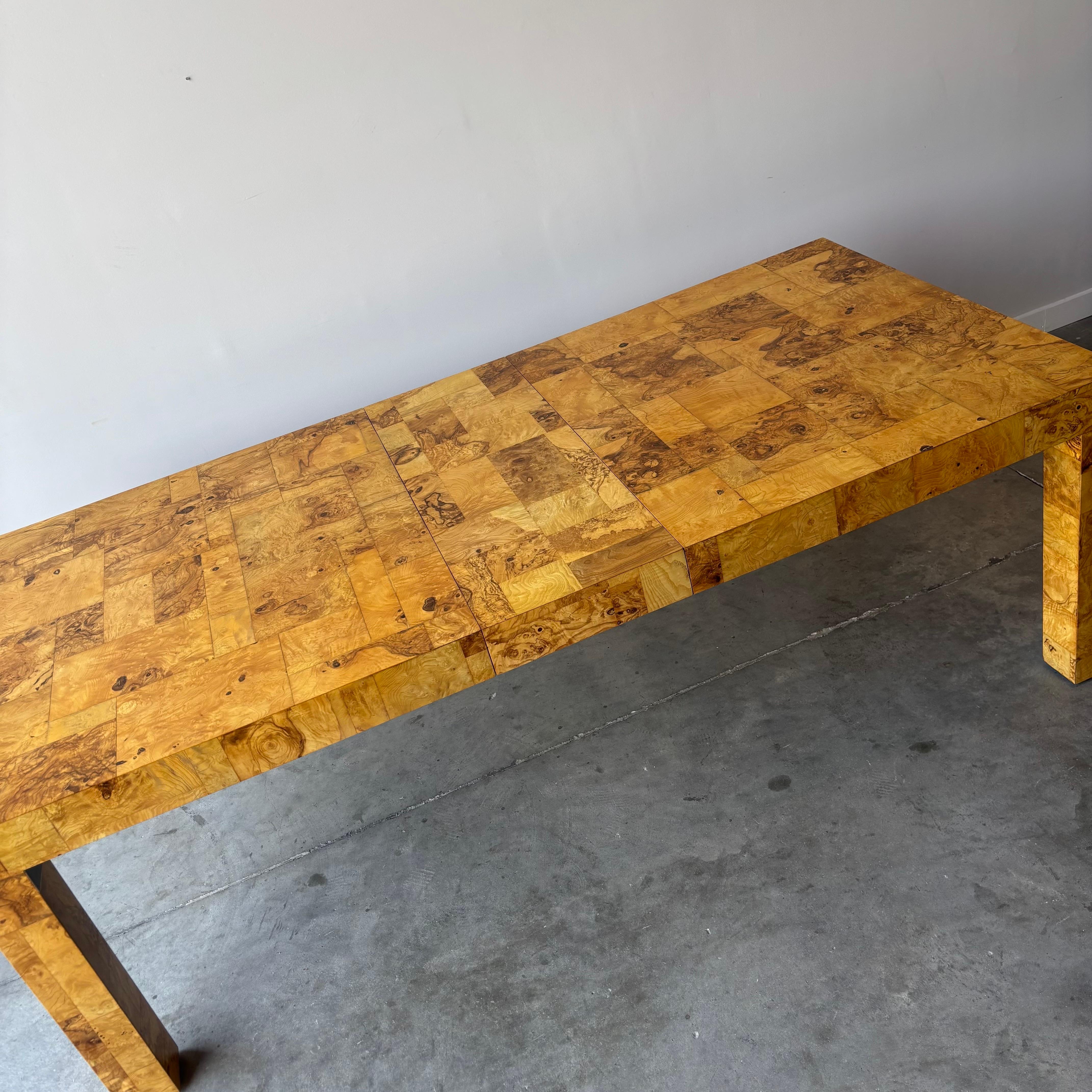 Paul Evans Burl Patchwork Dining Table by Directional For Sale 9
