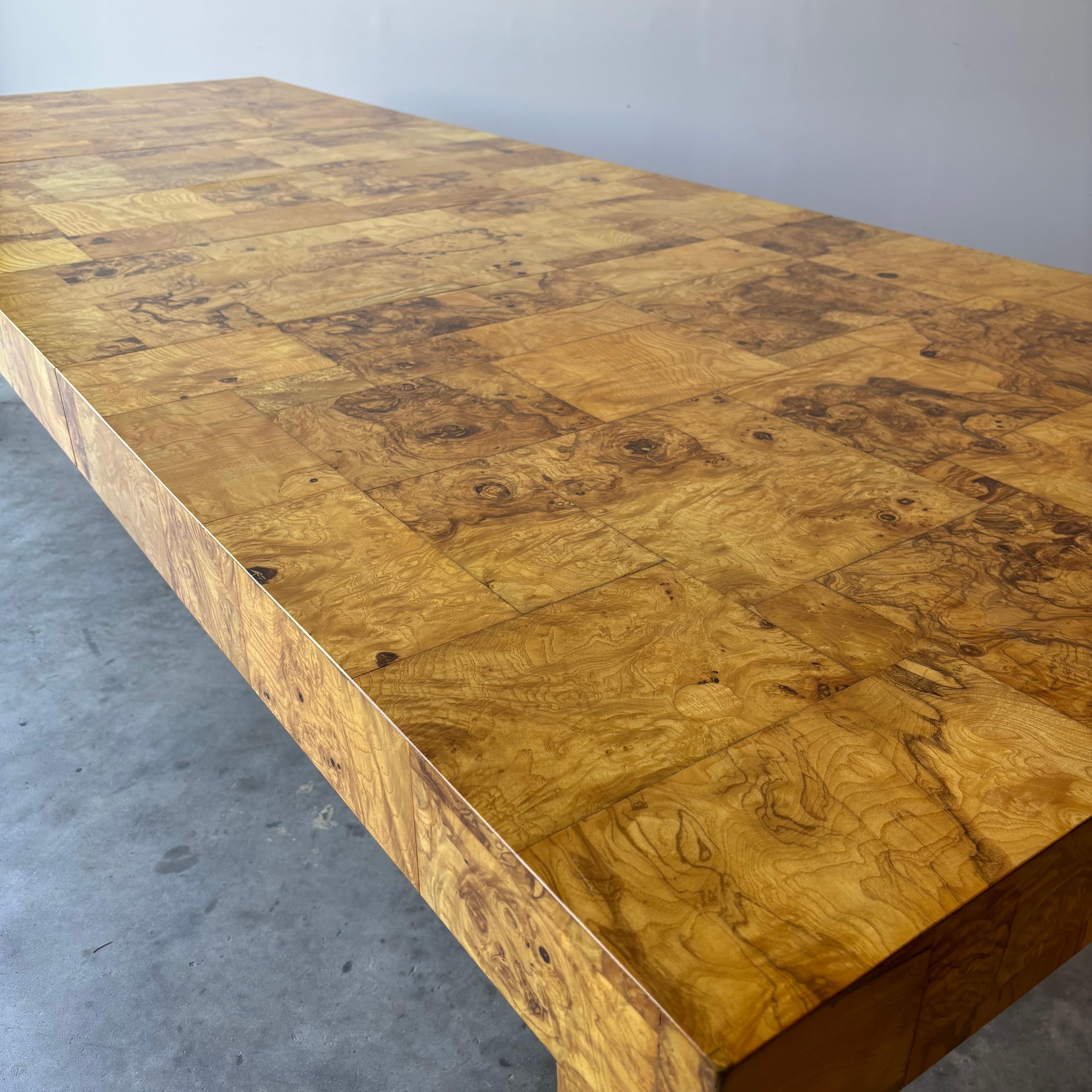 Paul Evans Burl Patchwork Dining Table by Directional For Sale 11