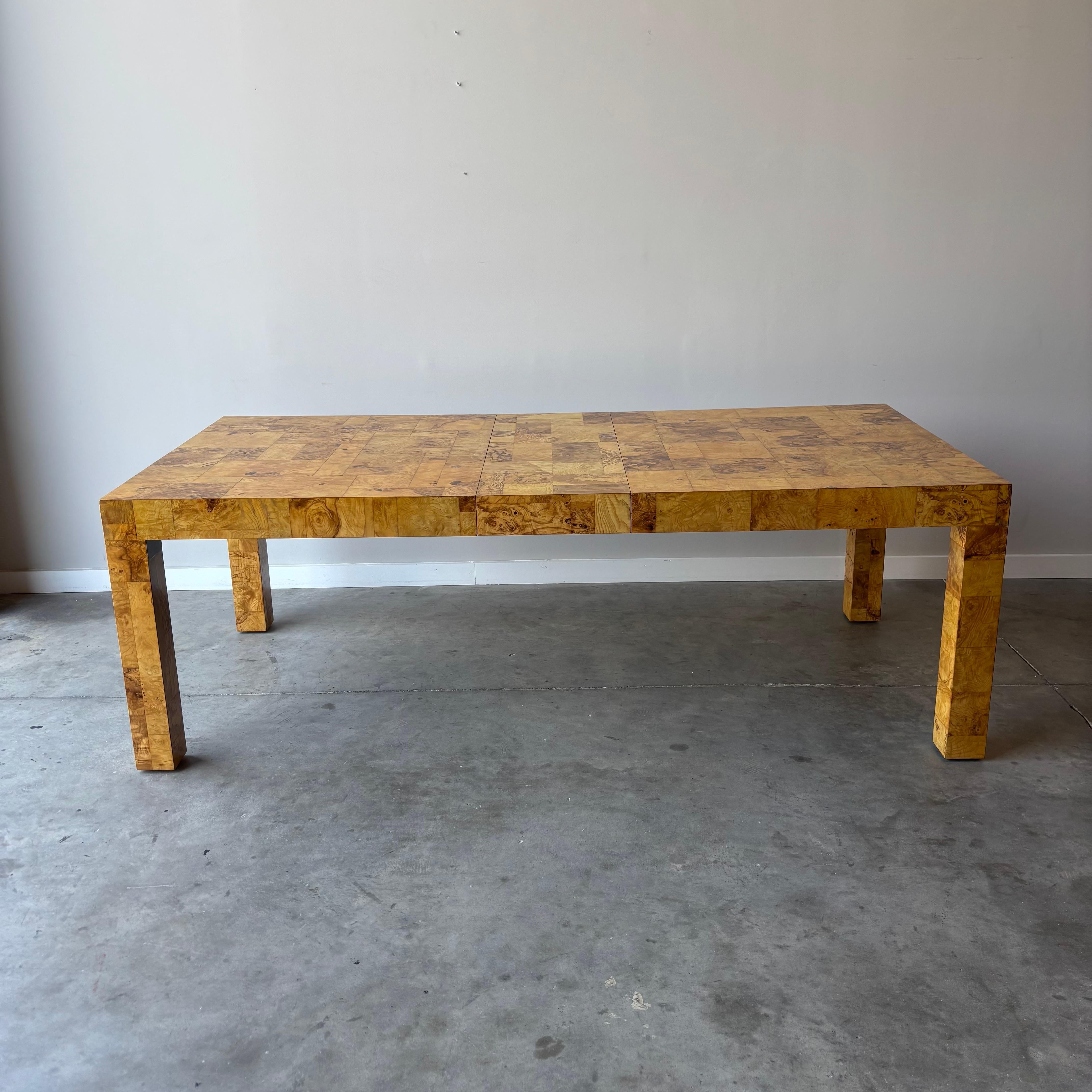 Paul Evans Burl Patchwork Dining Table by Directional For Sale 2