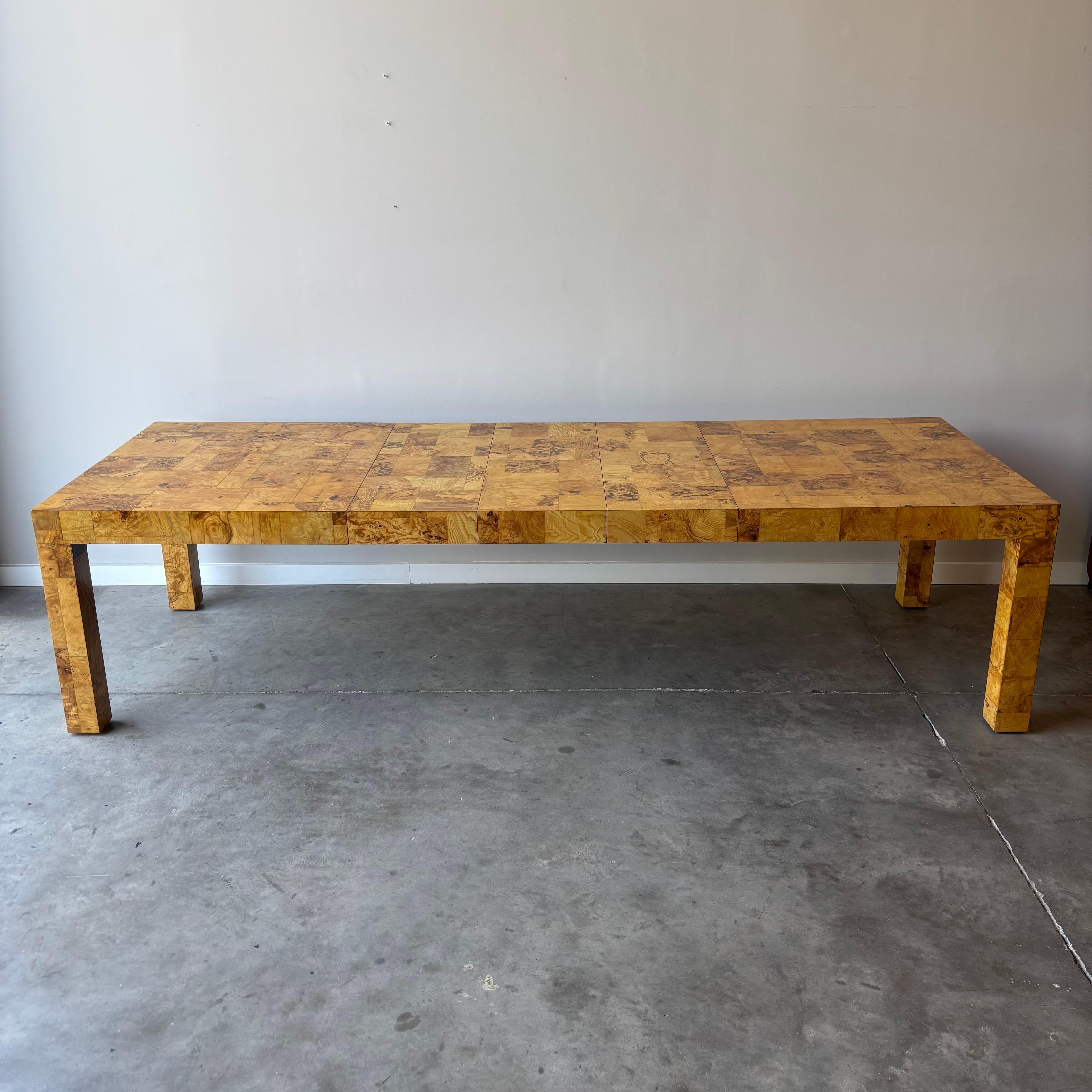 Paul Evans Burl Patchwork Dining Table by Directional For Sale 4