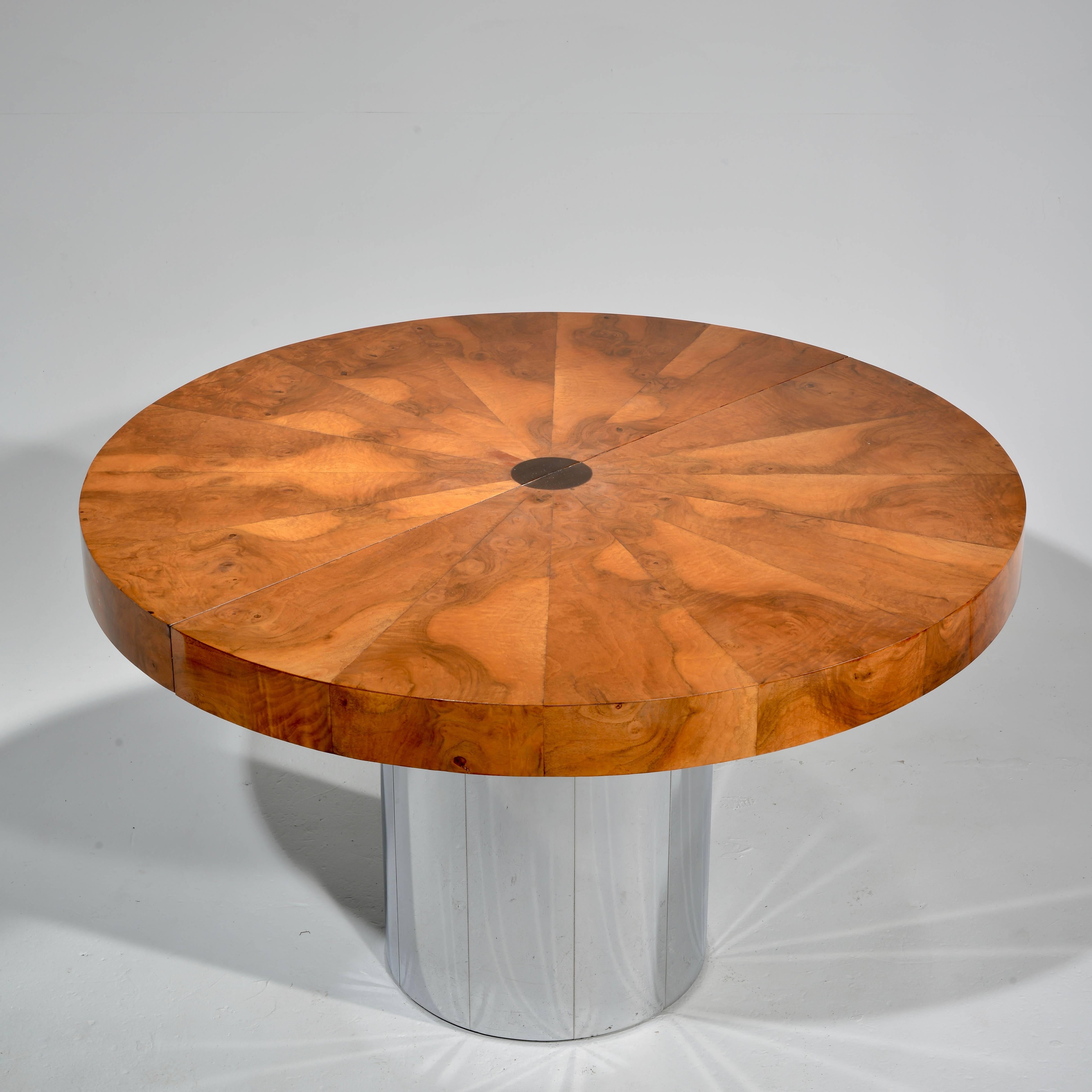 Paul Evans Burl Wood Cityscape Dining Table In Fair Condition In Los Angeles, CA