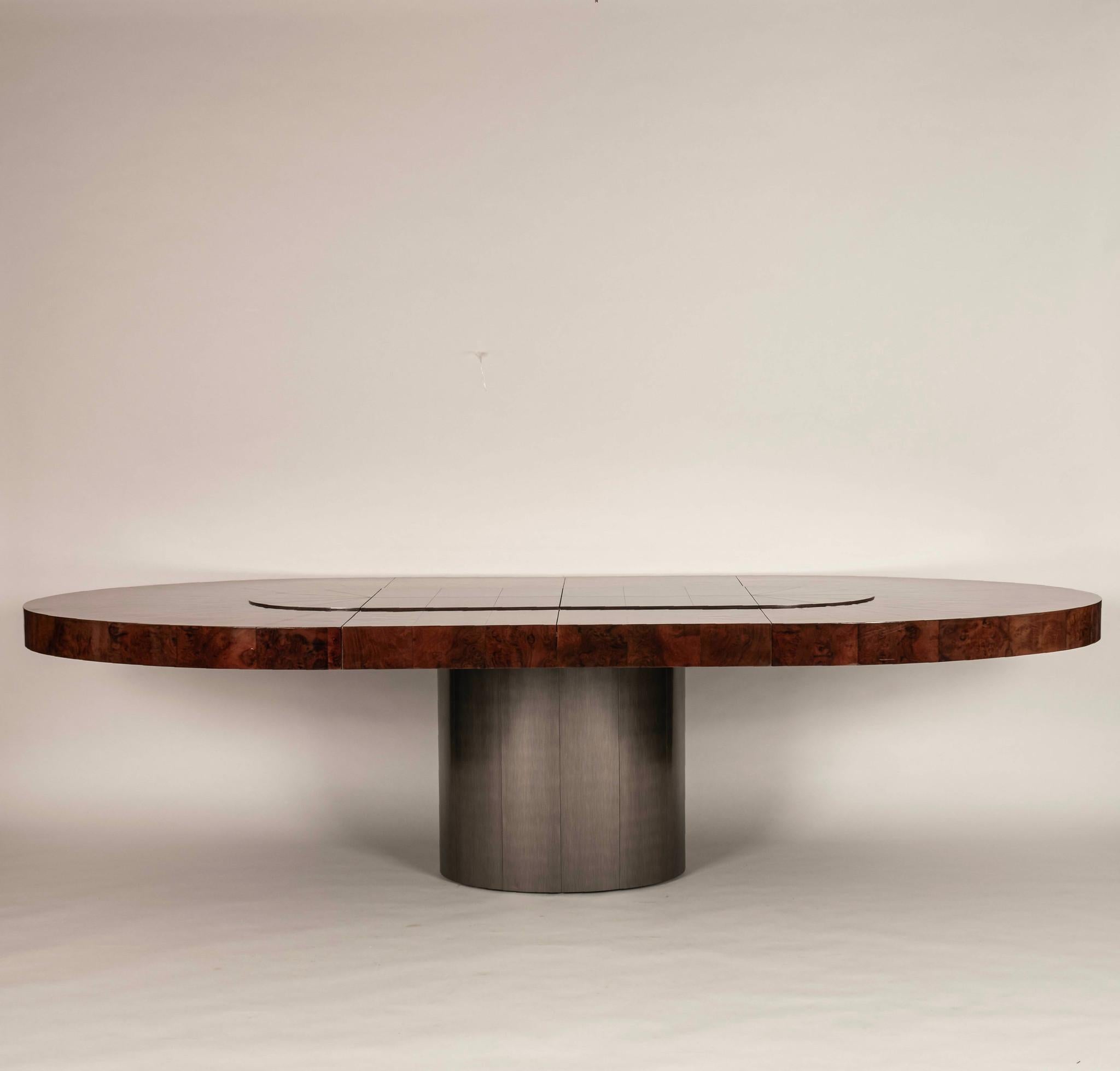 20th Century Paul Evans Burl Wood Cityscape Dining Table For Sale