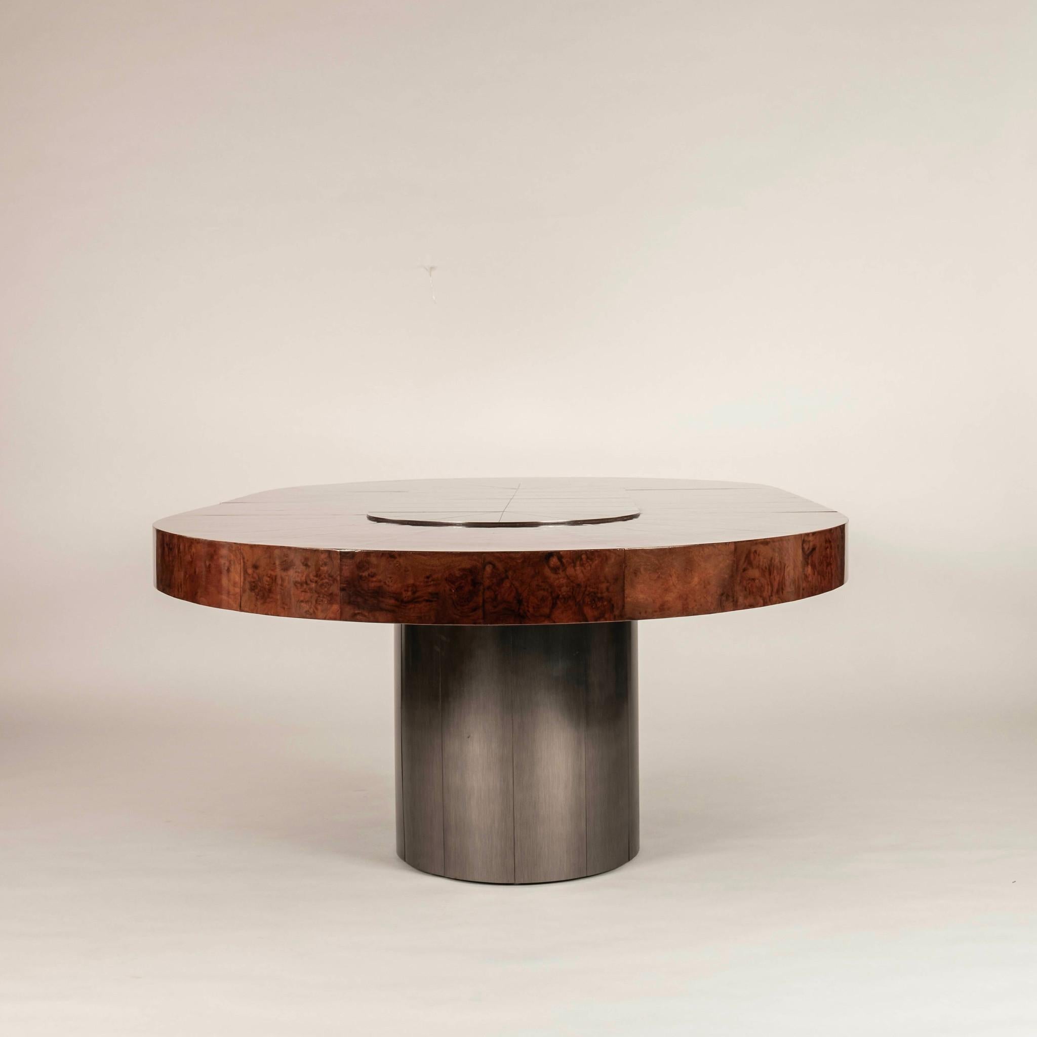 Paul Evans Burl Wood Cityscape Dining Table For Sale 1