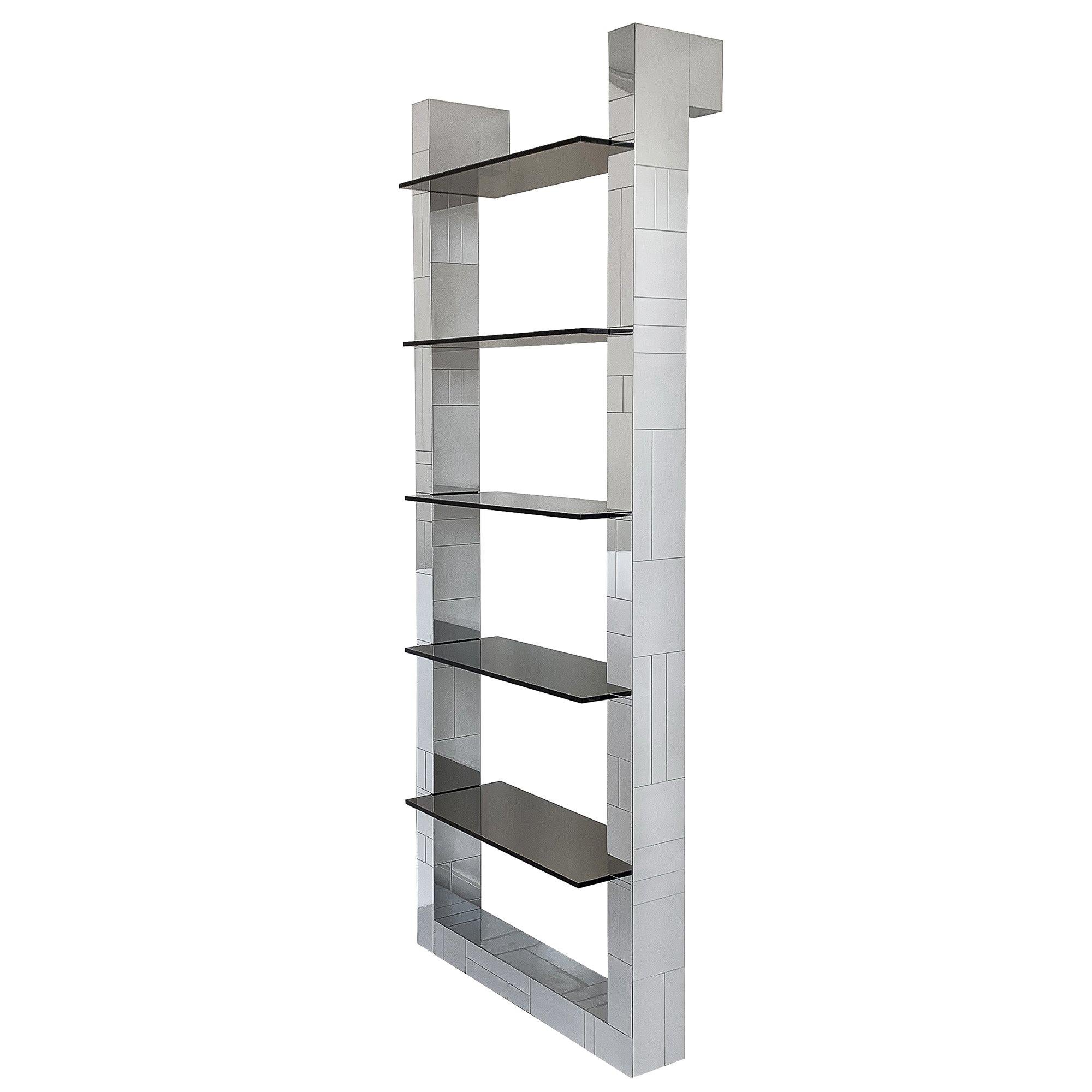 Paul Evans Chrome Cityscape Wall Shelving or Bookshelf