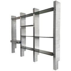 Paul Evans Chrome Cityscape Wall Shelving System