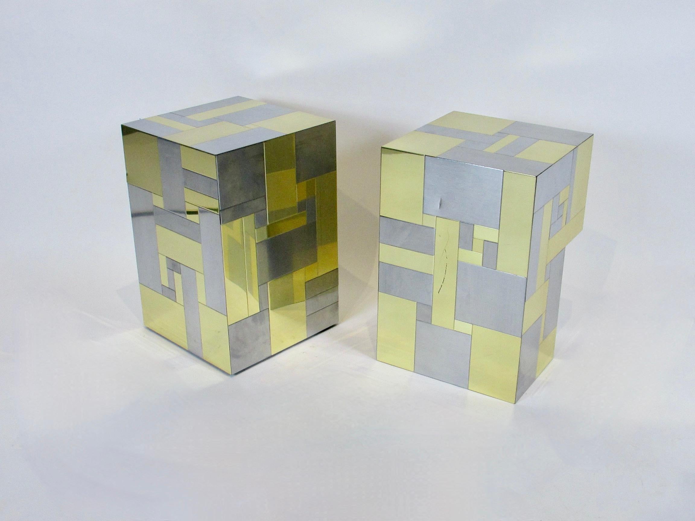 Polished Paul Evans City Scape for Directional Cubes as End Tables or Coffee Table