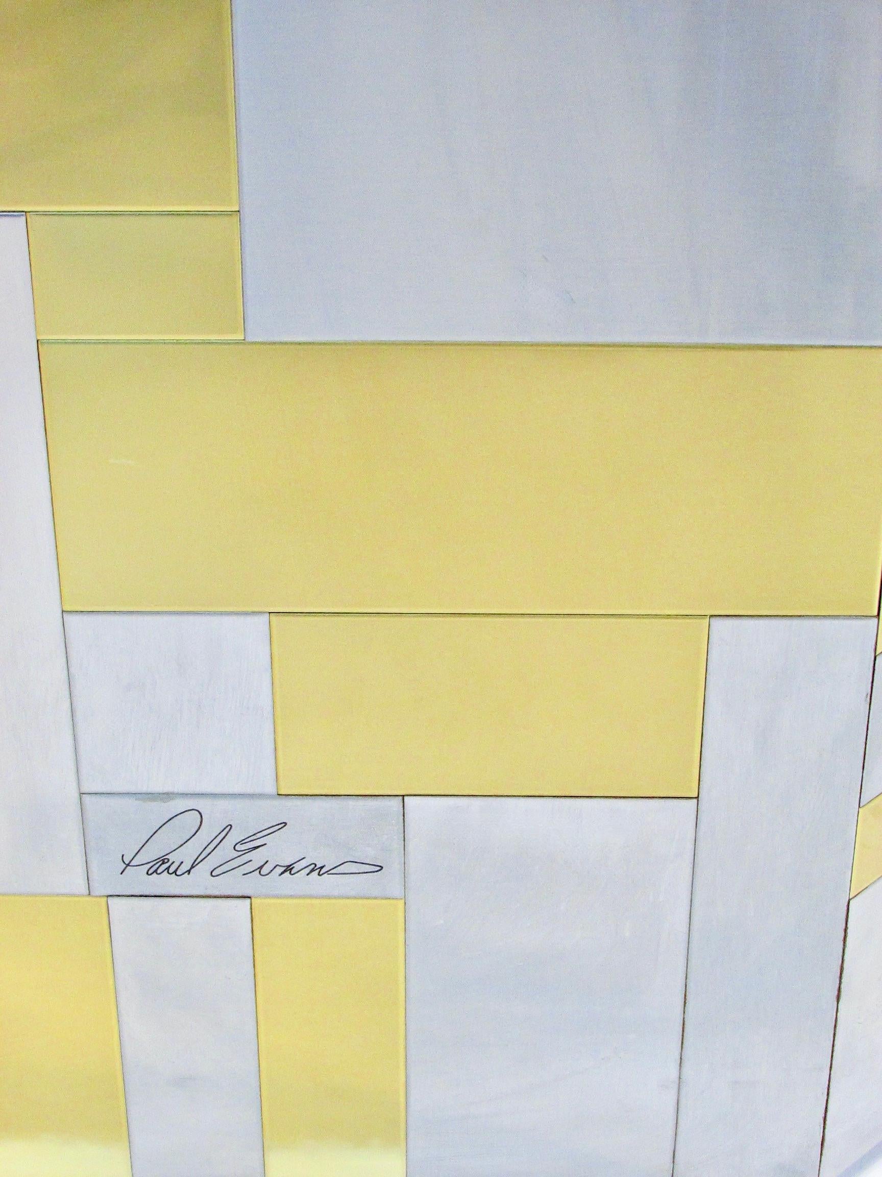 American Paul Evans City Scape for Directional Hexagon Side or Game Table