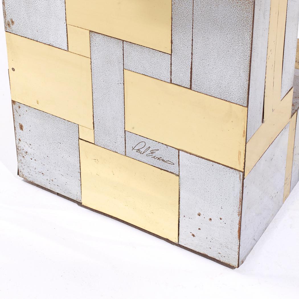 Paul Evans Cityscape Brass and Chrome Pedestal in vendita 2