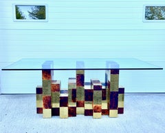 Paul Evans Dining Table Cityscape Burl & Brass