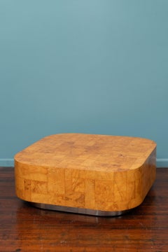 Paul Evans Cityscape Burl Patchwork Coffee Table, Signed