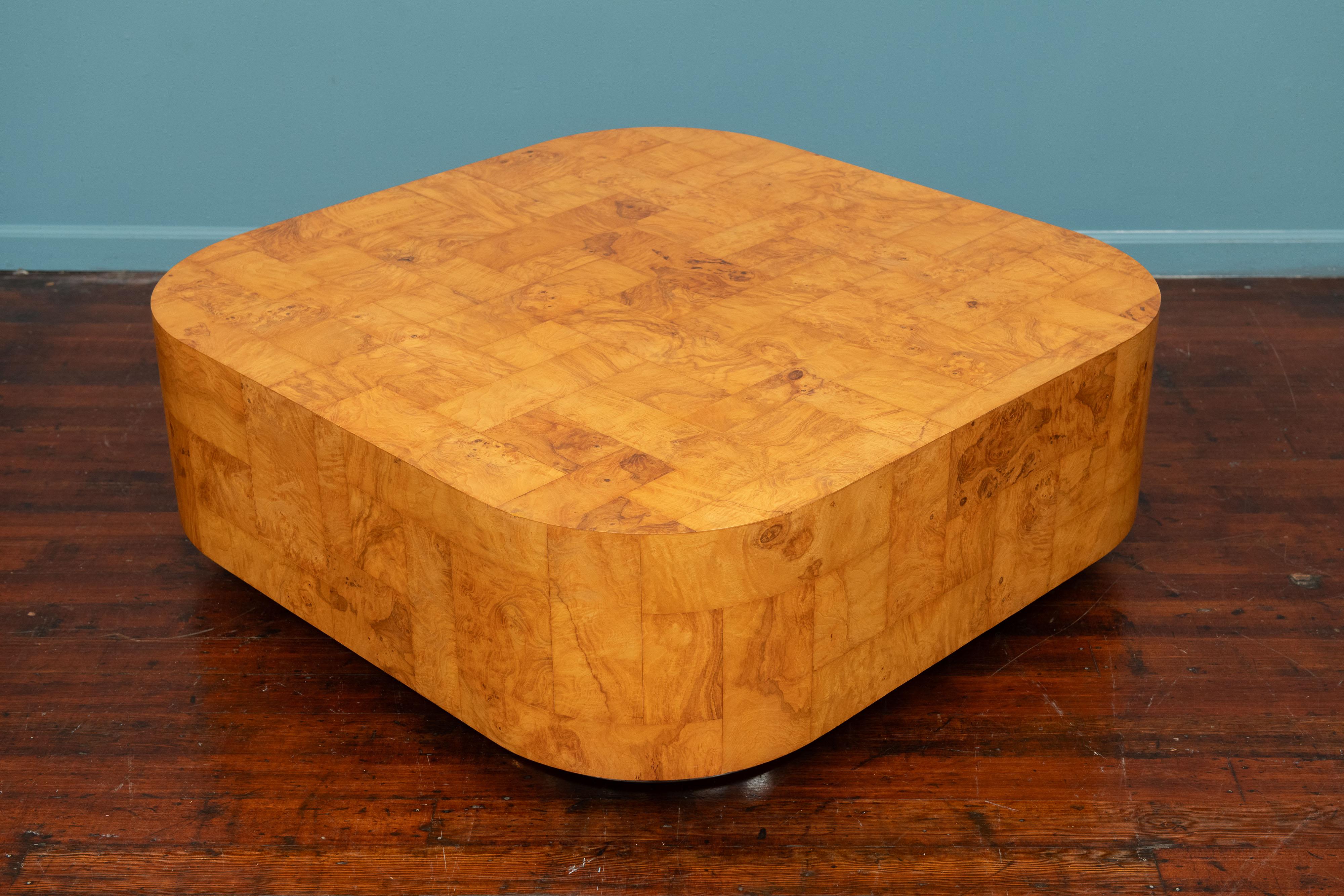 Paul Evans Cityscape Burl Patchwork Couchtisch, signiert im Zustand „Gut“ im Angebot in San Francisco, CA