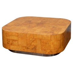 Paul Evans Cityscape Burl Patchwork Coffee Table, Signed