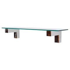Paul Evans Cityscape Chrome and Glass Shelf
