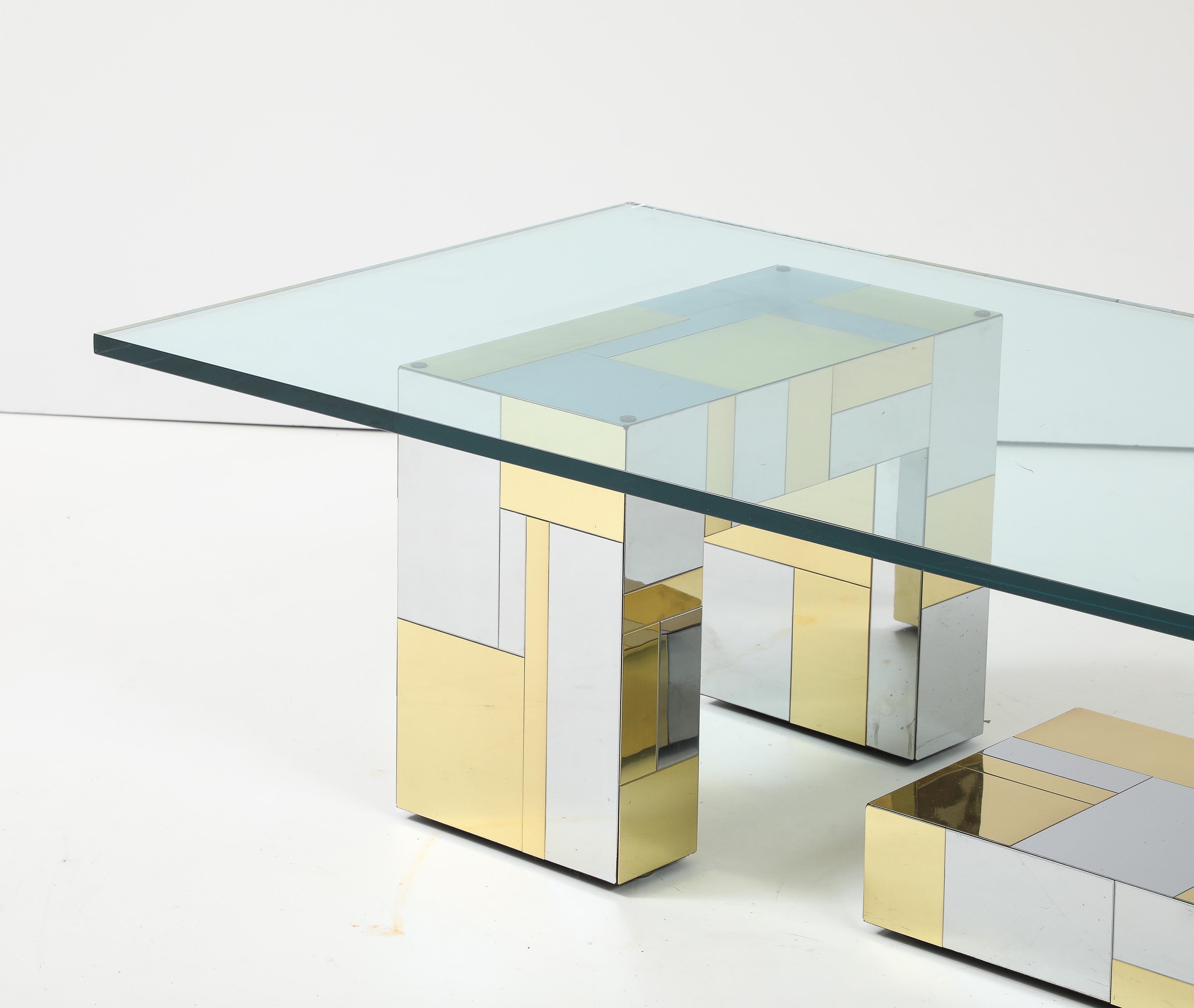 Brass Paul Evans Coffee Table for Directional For Sale