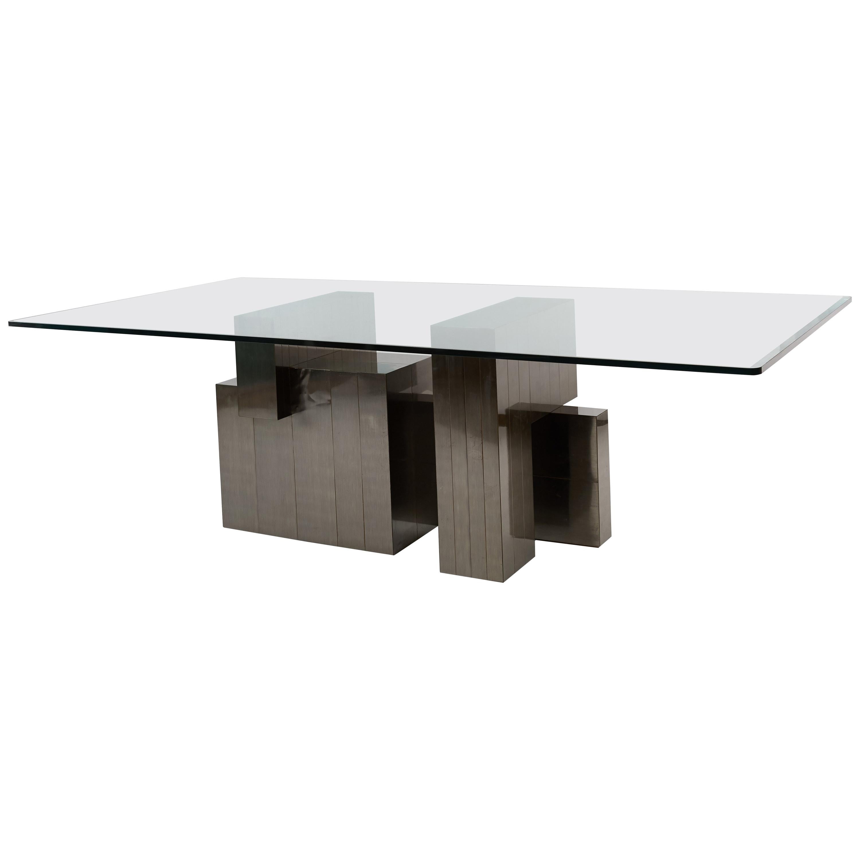 Paul Evans Cityscape Dining Table in Gunmetal