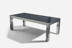 Paul Evans, "Cityscape" Dining Table, Mirror, Wood, Directional, USA, c. 1970