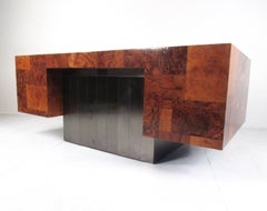 Paul Evans "Cityscape" Executive Desk in Burl Walnut