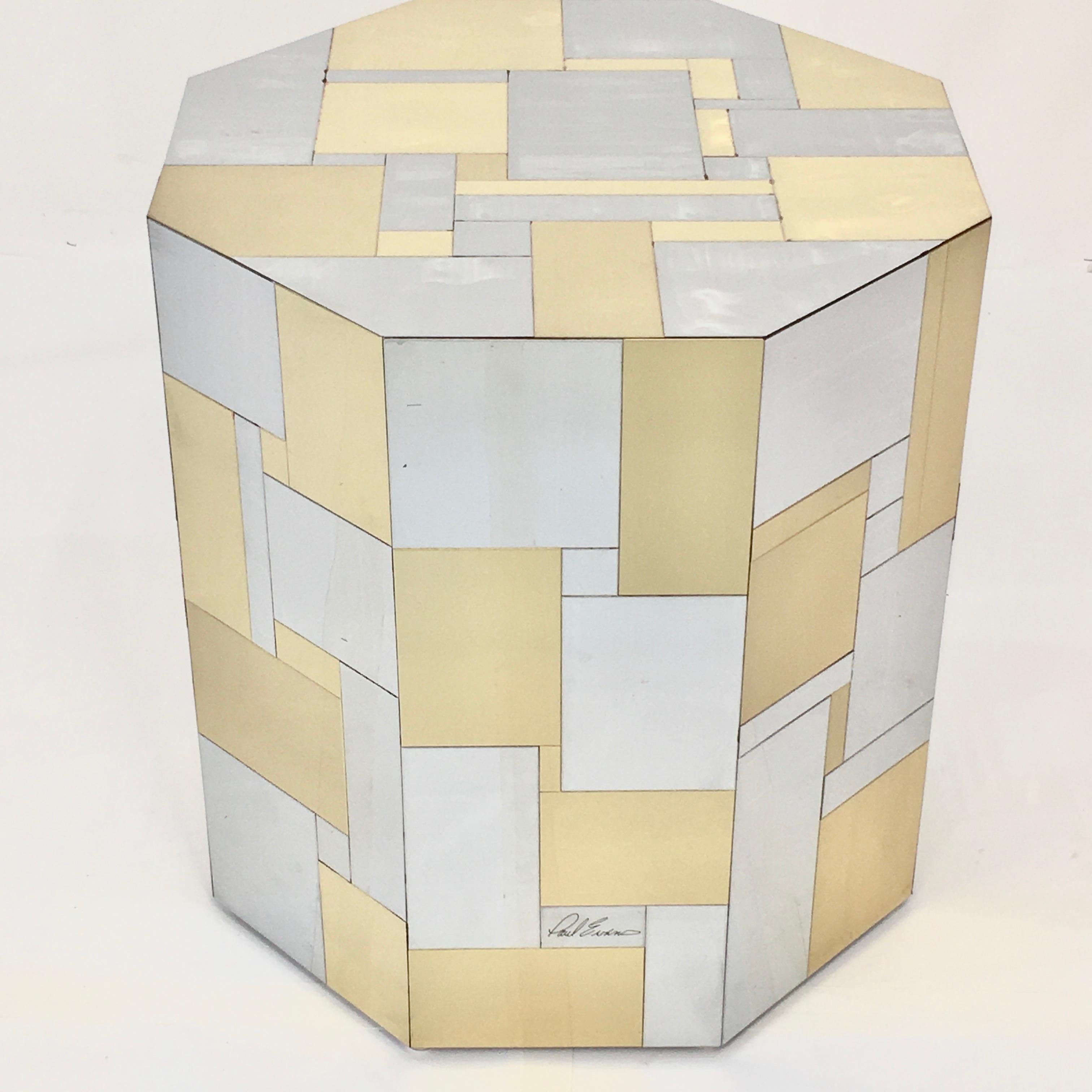 American Paul Evans Cityscape Hex-Octagonal Breakfast Table