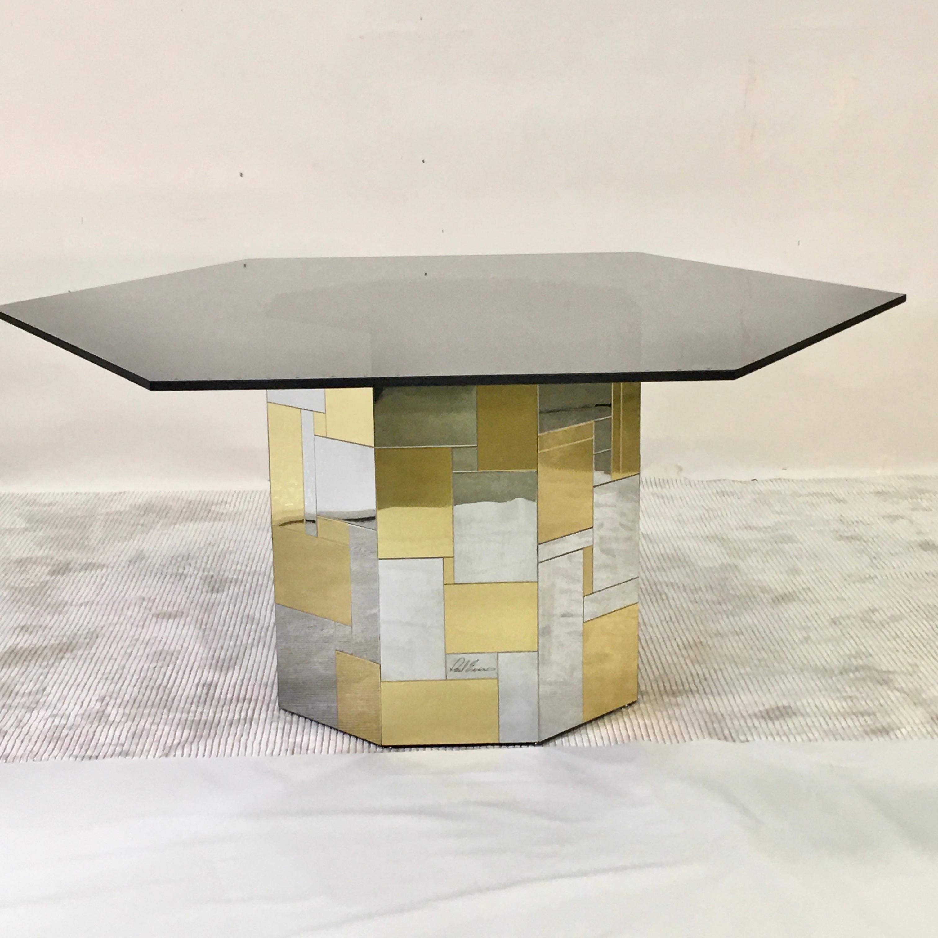 Paul Evans Cityscape Hex-Octagonal Breakfast Table In Good Condition In Hanover, MA