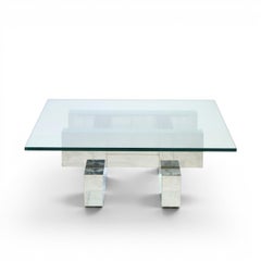 Paul Evans Cityscape Mid Century Chrome and Stainless Steel Coffee Table