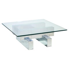 Paul Evans Cityscape Mid Century Chrome and Stainless Steel Coffee Table