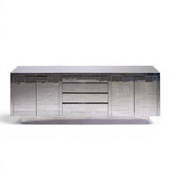 Paul Evans Cityscape Mid Century Chrome and Stainless Steel Credenza