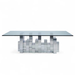 Paul Evans Cityscape Mid Century Chrome Dining Table