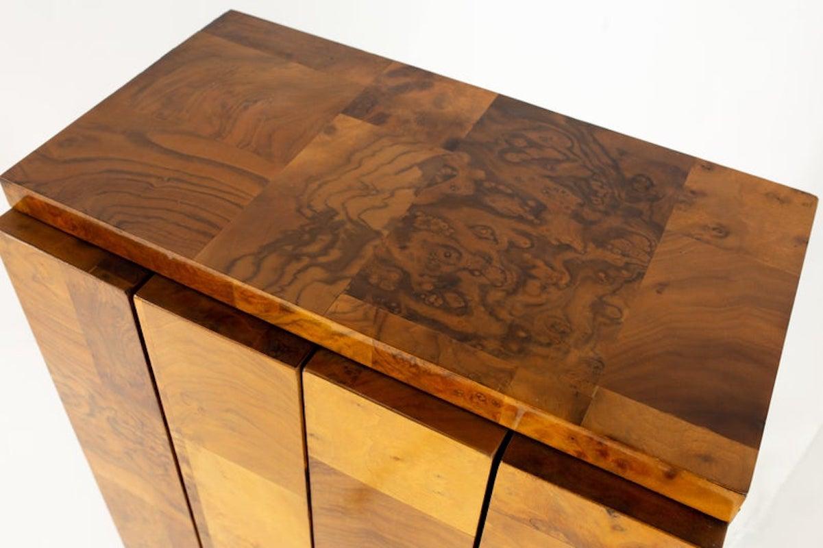 Nodo Paul Evans Cityscape, vetrinetta galleggiante in legno di radica del Medioevo in vendita