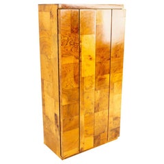 Paul Evans Cityscape Mid Century Burl Wood Floating Display Cabinet