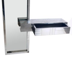 Miroir Cityscape et table console flottante Paul Evans