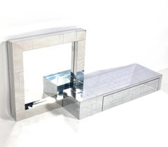 Paul Evans Cityscape Mirror and Floating Console Table