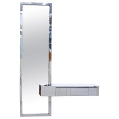 Miroir de paysage urbain avec console flottante de Paul Evans pour Directional