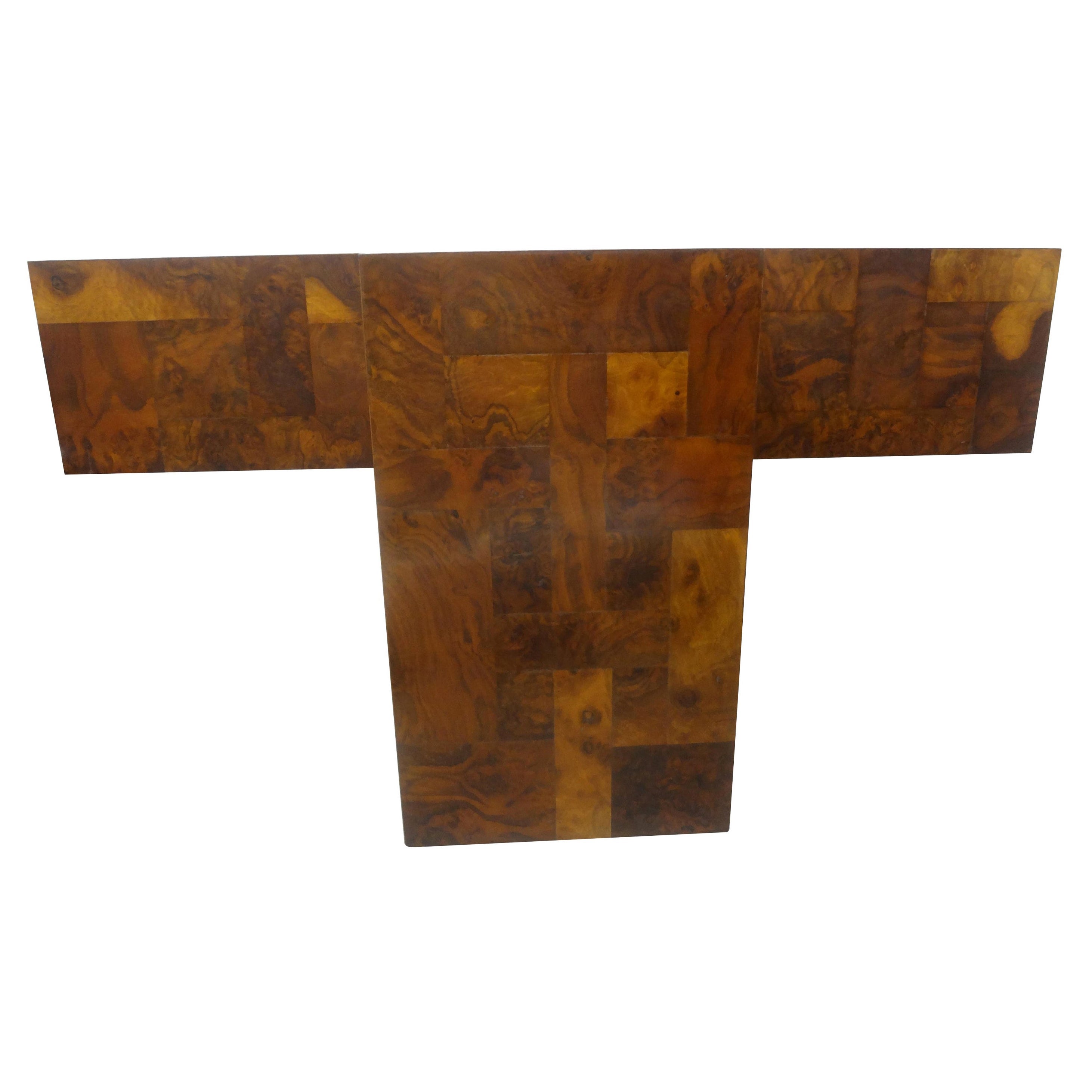 Paul Evans Cityscape Patchwork Burlwood Console or Dining Table Base