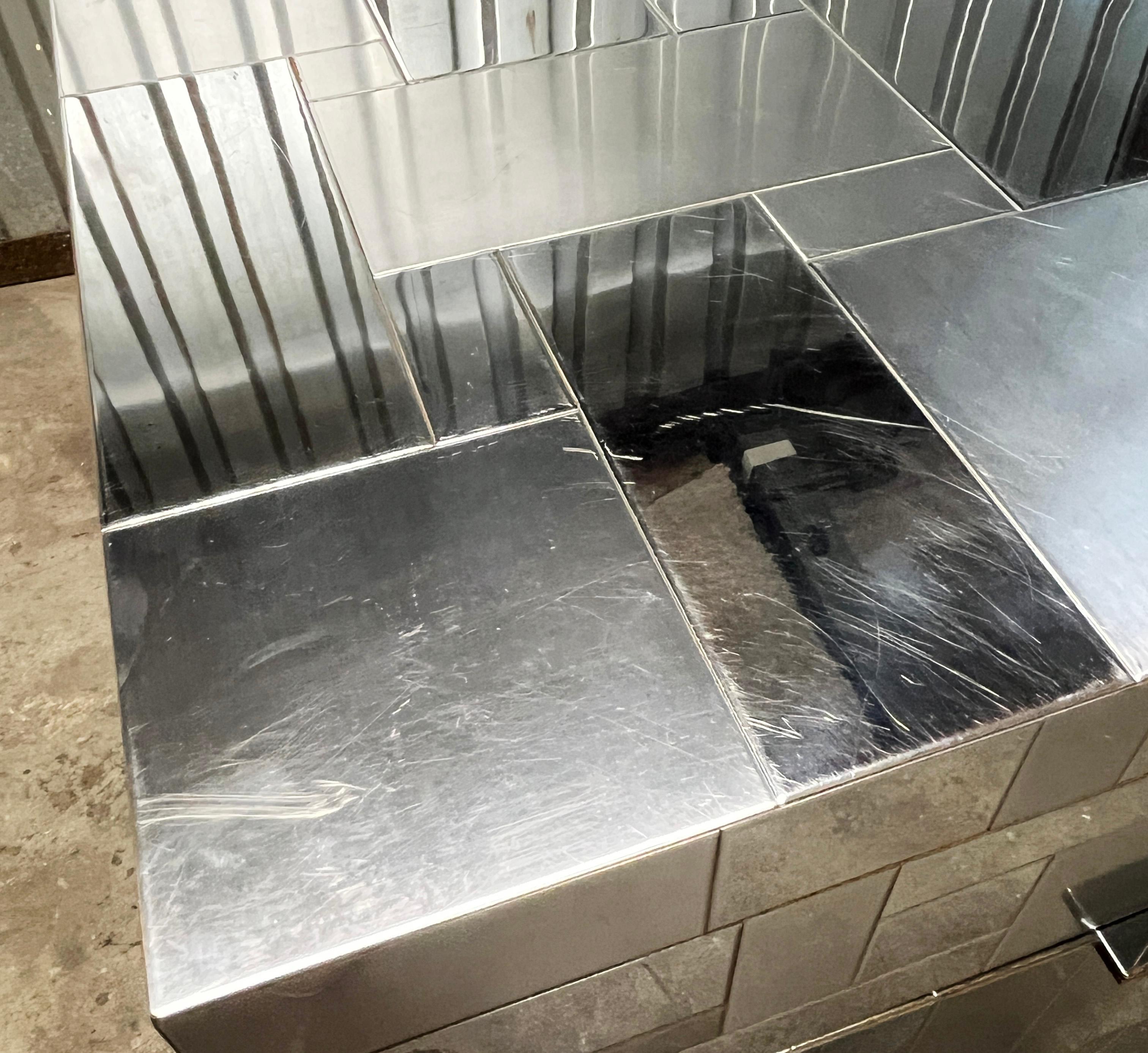 Paul Evans Cityscape PE200 Series Chrome Rolling Bar Cabinet 1970 en vente 5