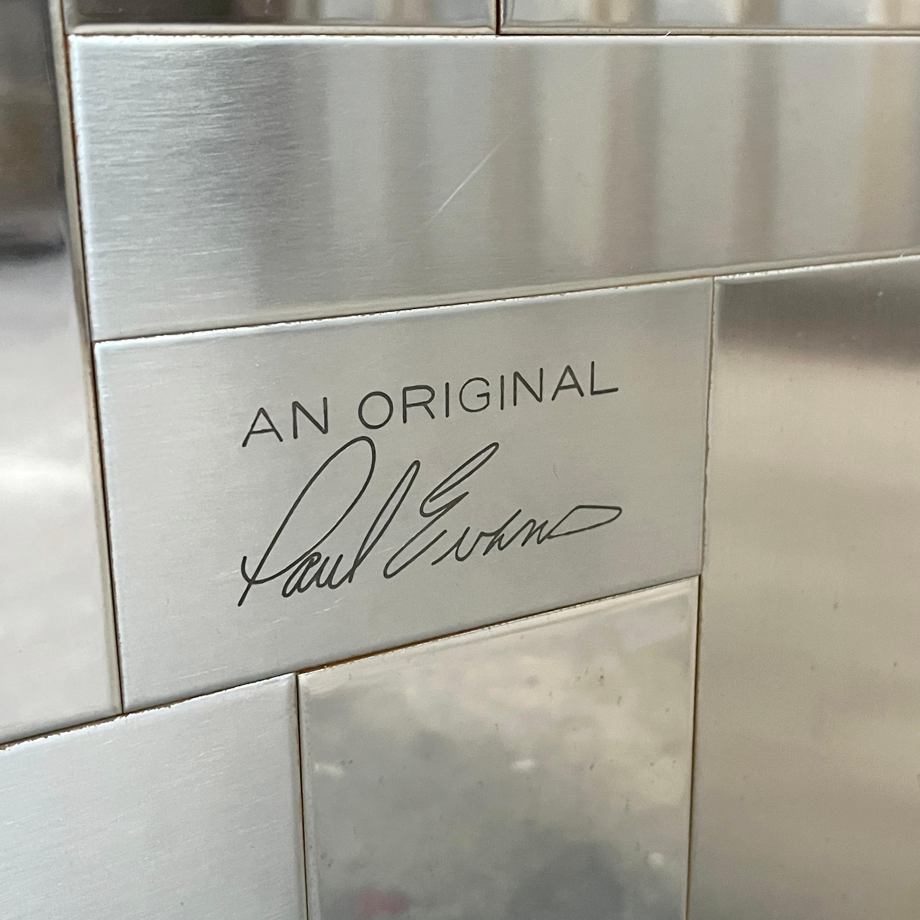 Paul Evans Cityscape PE200 Series Chrome Rolling Bar Cabinet 1970 en vente 6