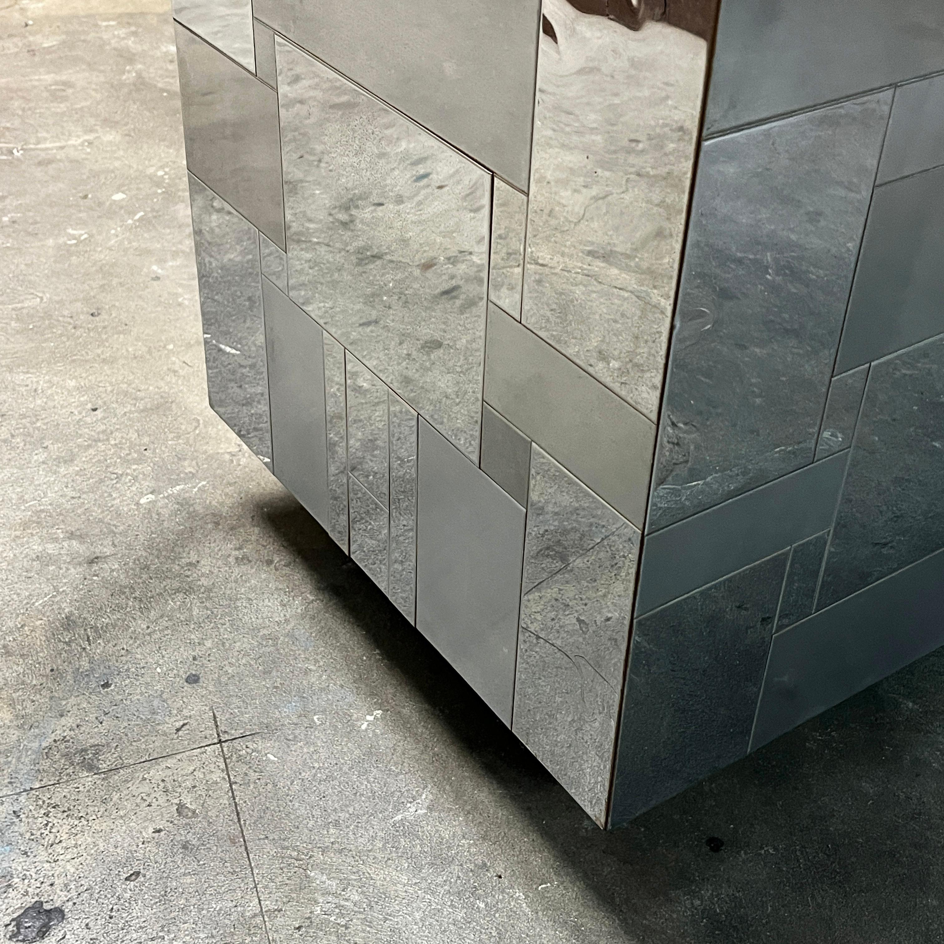Paul Evans Cityscape PE200 Series Chrome Rolling Bar Cabinet 1970 en vente 2