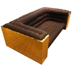 Paul Evans, Cityscape Sofa Midcentury, circa 1970, Brass