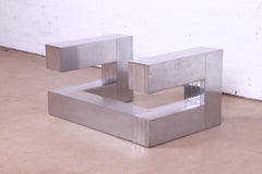 Paul Evans Cityscape Style Chrome Cantilevered Coffee Table Base