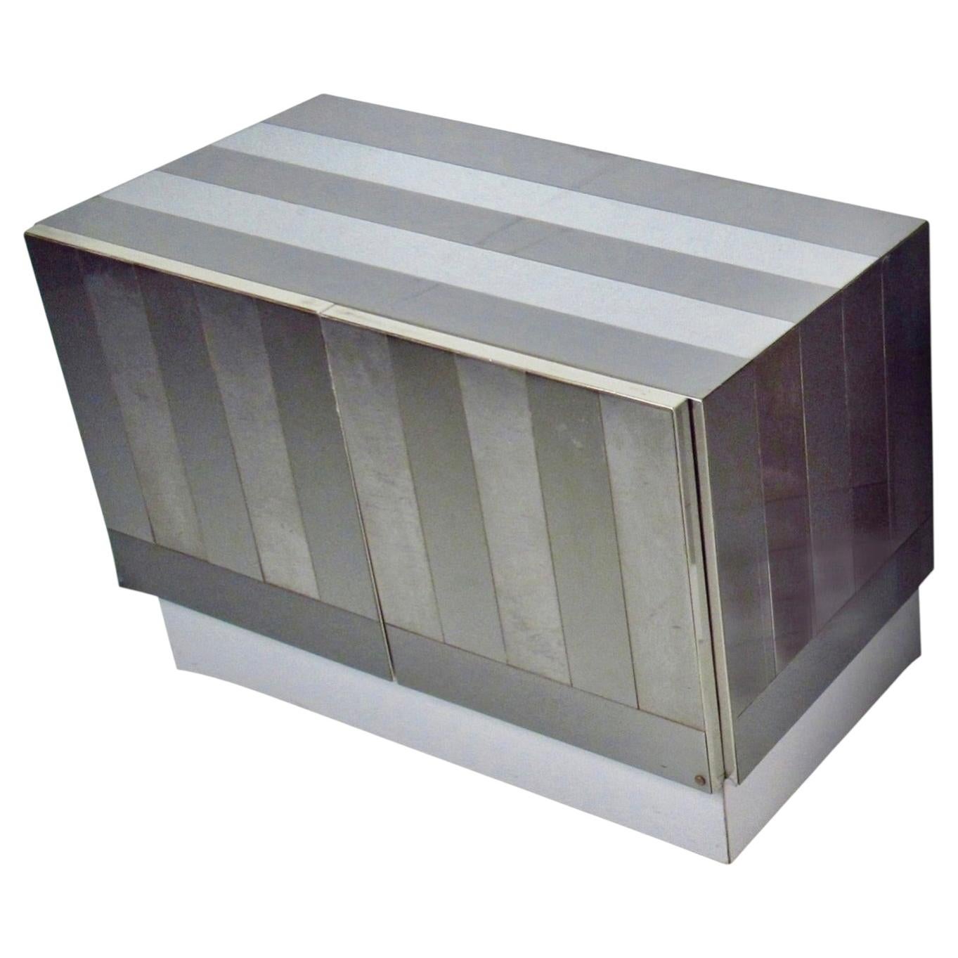 Paul Evans 'Cityscape' Style Chrome Plated Cabinet