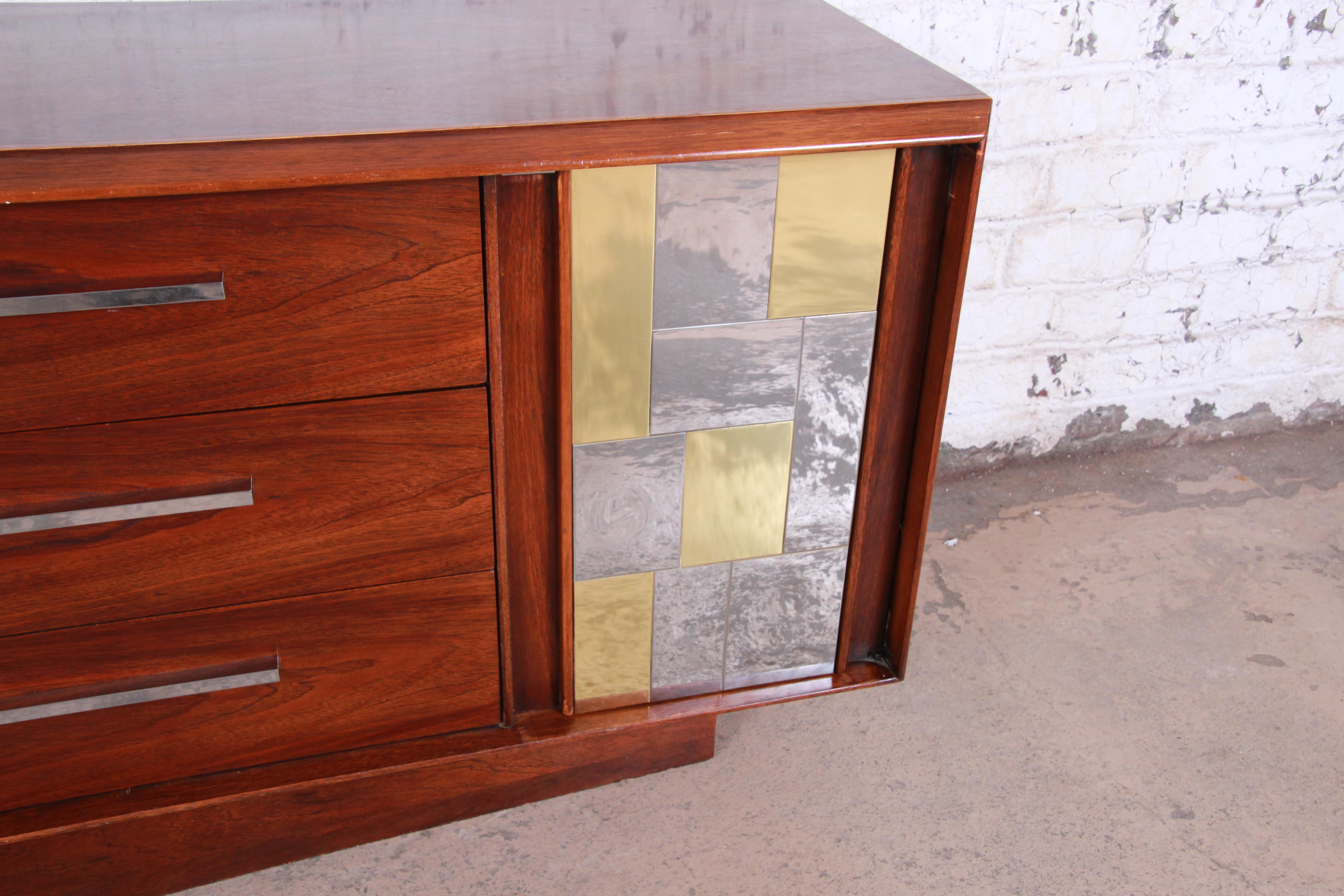 Paul Evans Cityscape Style Mid-Century Modern Long Dresser or Credenza by Lane 5