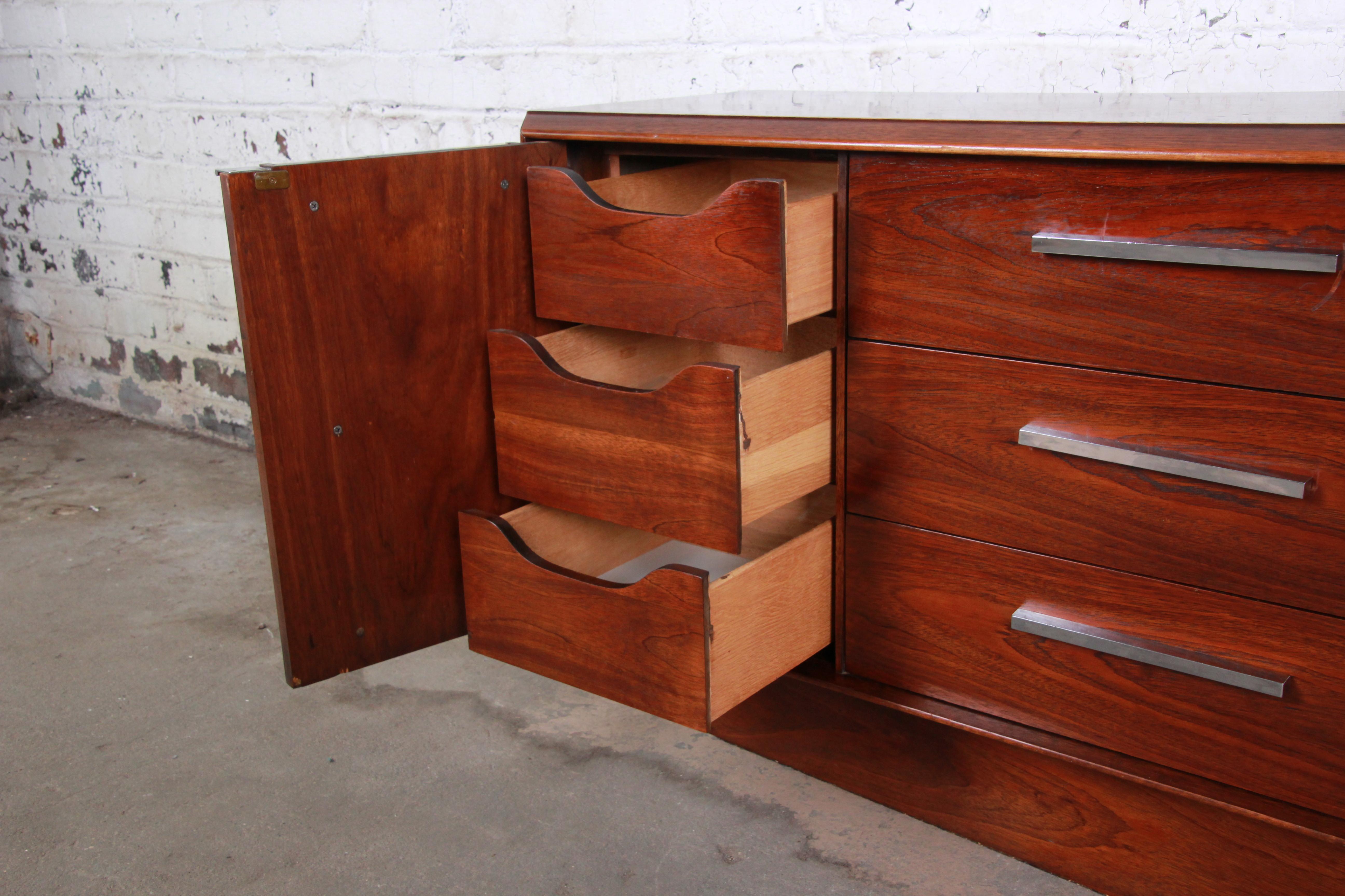 Paul Evans Cityscape Style Mid-Century Modern Long Dresser or Credenza by Lane 1